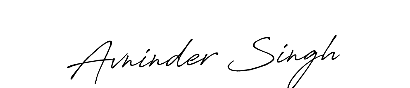 Also we have Avninder Singh name is the best signature style. Create professional handwritten signature collection using Antro_Vectra_Bolder autograph style. Avninder Singh signature style 7 images and pictures png