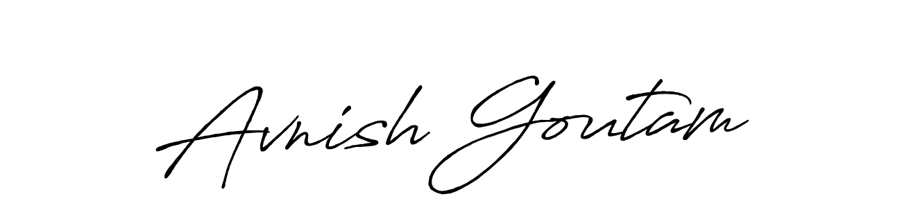Design your own signature with our free online signature maker. With this signature software, you can create a handwritten (Antro_Vectra_Bolder) signature for name Avnish Goutam. Avnish Goutam signature style 7 images and pictures png
