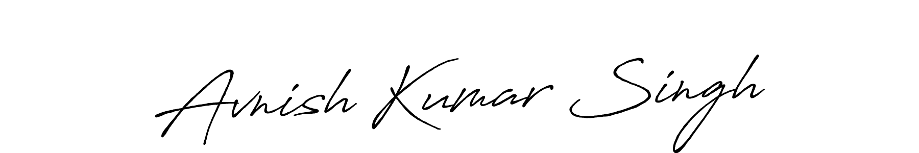 How to make Avnish Kumar Singh name signature. Use Antro_Vectra_Bolder style for creating short signs online. This is the latest handwritten sign. Avnish Kumar Singh signature style 7 images and pictures png