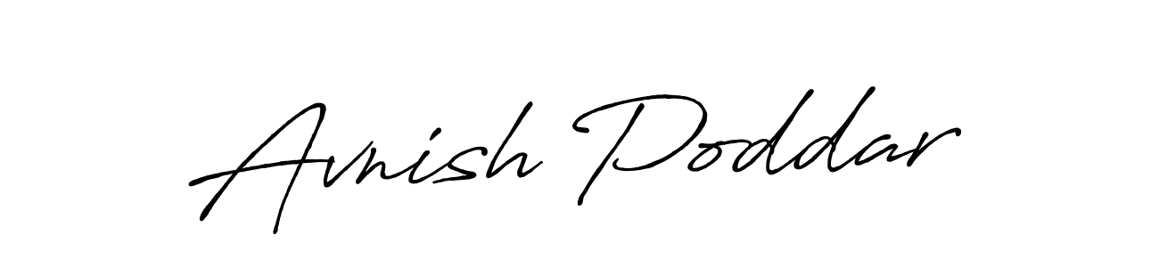 Make a beautiful signature design for name Avnish Poddar. With this signature (Antro_Vectra_Bolder) style, you can create a handwritten signature for free. Avnish Poddar signature style 7 images and pictures png