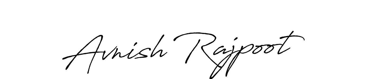 How to make Avnish Rajpoot name signature. Use Antro_Vectra_Bolder style for creating short signs online. This is the latest handwritten sign. Avnish Rajpoot signature style 7 images and pictures png