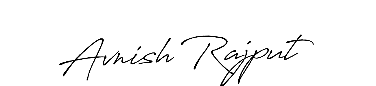 Create a beautiful signature design for name Avnish Rajput. With this signature (Antro_Vectra_Bolder) fonts, you can make a handwritten signature for free. Avnish Rajput signature style 7 images and pictures png