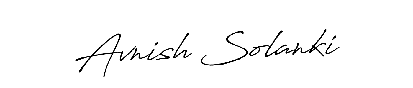 How to make Avnish Solanki signature? Antro_Vectra_Bolder is a professional autograph style. Create handwritten signature for Avnish Solanki name. Avnish Solanki signature style 7 images and pictures png