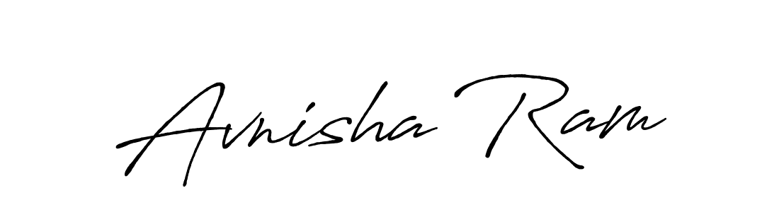 Make a beautiful signature design for name Avnisha Ram. With this signature (Antro_Vectra_Bolder) style, you can create a handwritten signature for free. Avnisha Ram signature style 7 images and pictures png