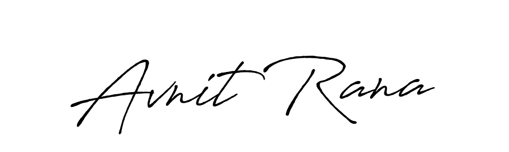 How to make Avnit Rana name signature. Use Antro_Vectra_Bolder style for creating short signs online. This is the latest handwritten sign. Avnit Rana signature style 7 images and pictures png