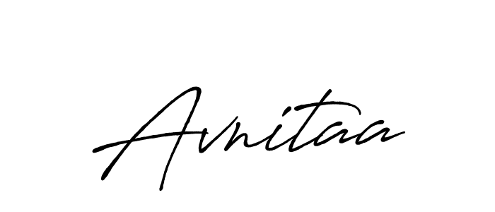 Use a signature maker to create a handwritten signature online. With this signature software, you can design (Antro_Vectra_Bolder) your own signature for name Avnitaa. Avnitaa signature style 7 images and pictures png