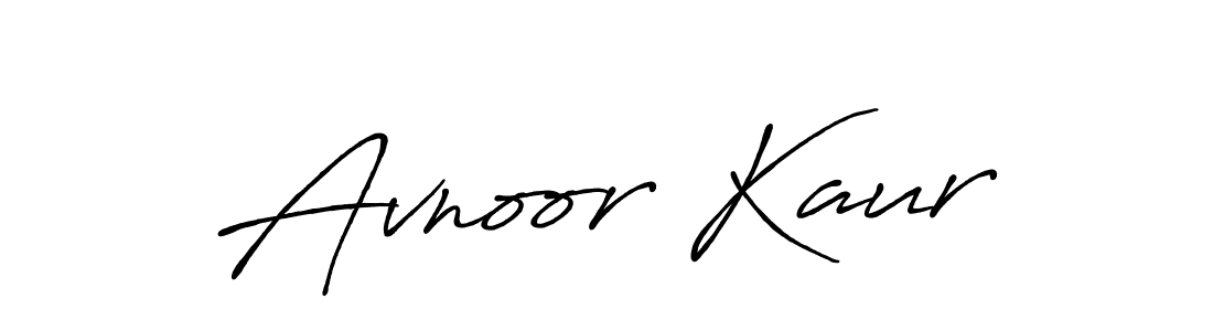 Use a signature maker to create a handwritten signature online. With this signature software, you can design (Antro_Vectra_Bolder) your own signature for name Avnoor Kaur. Avnoor Kaur signature style 7 images and pictures png