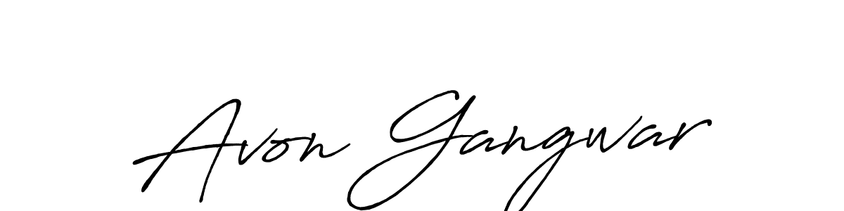 How to make Avon Gangwar signature? Antro_Vectra_Bolder is a professional autograph style. Create handwritten signature for Avon Gangwar name. Avon Gangwar signature style 7 images and pictures png