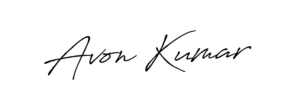 Make a beautiful signature design for name Avon Kumar. With this signature (Antro_Vectra_Bolder) style, you can create a handwritten signature for free. Avon Kumar signature style 7 images and pictures png