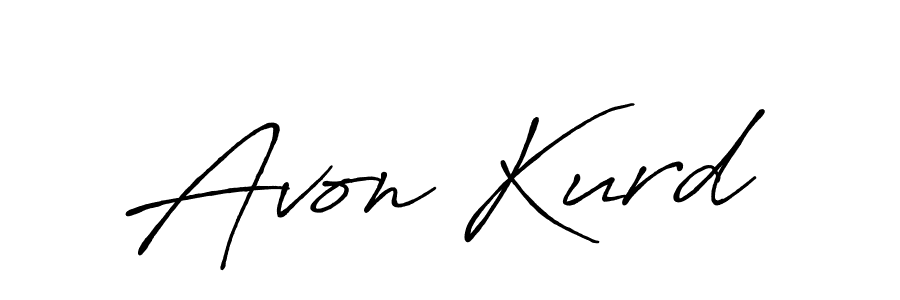 Make a beautiful signature design for name Avon Kurd. With this signature (Antro_Vectra_Bolder) style, you can create a handwritten signature for free. Avon Kurd signature style 7 images and pictures png