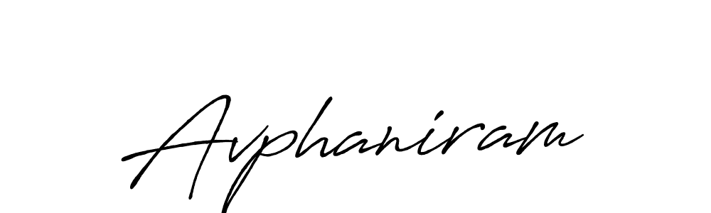 Use a signature maker to create a handwritten signature online. With this signature software, you can design (Antro_Vectra_Bolder) your own signature for name Avphaniram. Avphaniram signature style 7 images and pictures png