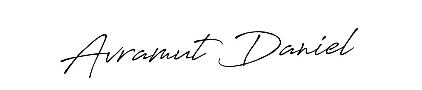 Create a beautiful signature design for name Avramut Daniel. With this signature (Antro_Vectra_Bolder) fonts, you can make a handwritten signature for free. Avramut Daniel signature style 7 images and pictures png