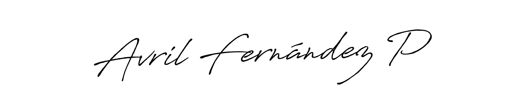 Once you've used our free online signature maker to create your best signature Antro_Vectra_Bolder style, it's time to enjoy all of the benefits that Avril Fernández P name signing documents. Avril Fernández P signature style 7 images and pictures png