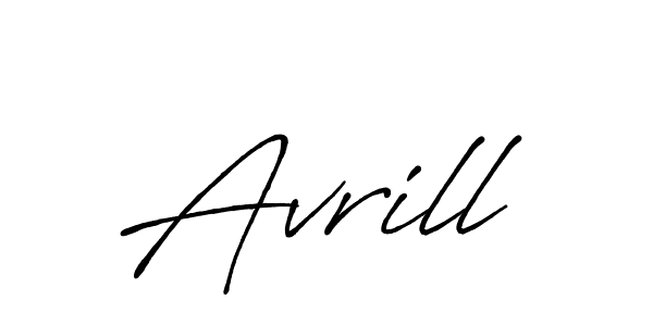 Use a signature maker to create a handwritten signature online. With this signature software, you can design (Antro_Vectra_Bolder) your own signature for name Avrill. Avrill signature style 7 images and pictures png