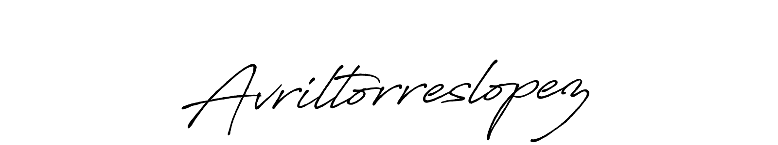 How to make Avriltorreslopez signature? Antro_Vectra_Bolder is a professional autograph style. Create handwritten signature for Avriltorreslopez name. Avriltorreslopez signature style 7 images and pictures png