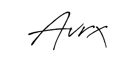 Looking for an artistic signature for Avrx? The Antro_Vectra_Bolder calligraphy style gives a sophisticated flow suitable for business cards and emails. Avrx signature style 7 images and pictures png