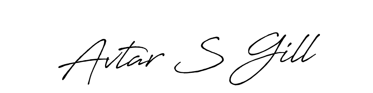 Make a beautiful signature design for name Avtar S Gill. Use this online signature maker to create a handwritten signature for free. Avtar S Gill signature style 7 images and pictures png