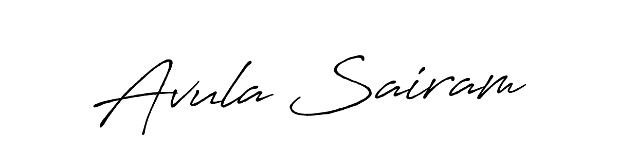 Make a beautiful signature design for name Avula Sairam. Use this online signature maker to create a handwritten signature for free. Avula Sairam signature style 7 images and pictures png