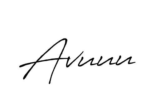 Use a signature maker to create a handwritten signature online. With this signature software, you can design (Antro_Vectra_Bolder) your own signature for name Avuuu. Avuuu signature style 7 images and pictures png