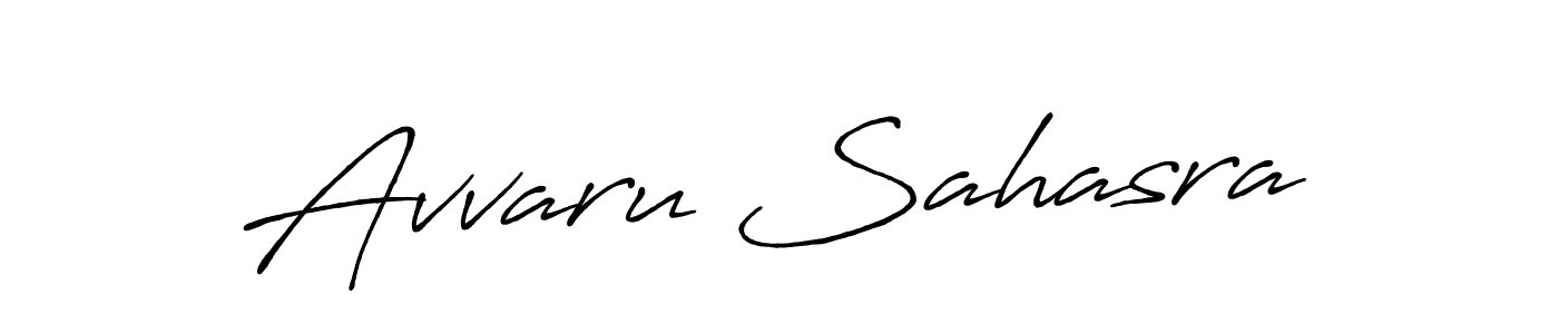 Create a beautiful signature design for name Avvaru Sahasra. With this signature (Antro_Vectra_Bolder) fonts, you can make a handwritten signature for free. Avvaru Sahasra signature style 7 images and pictures png