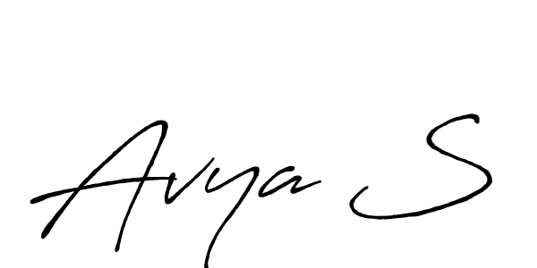 Design your own signature with our free online signature maker. With this signature software, you can create a handwritten (Antro_Vectra_Bolder) signature for name Avya S. Avya S signature style 7 images and pictures png