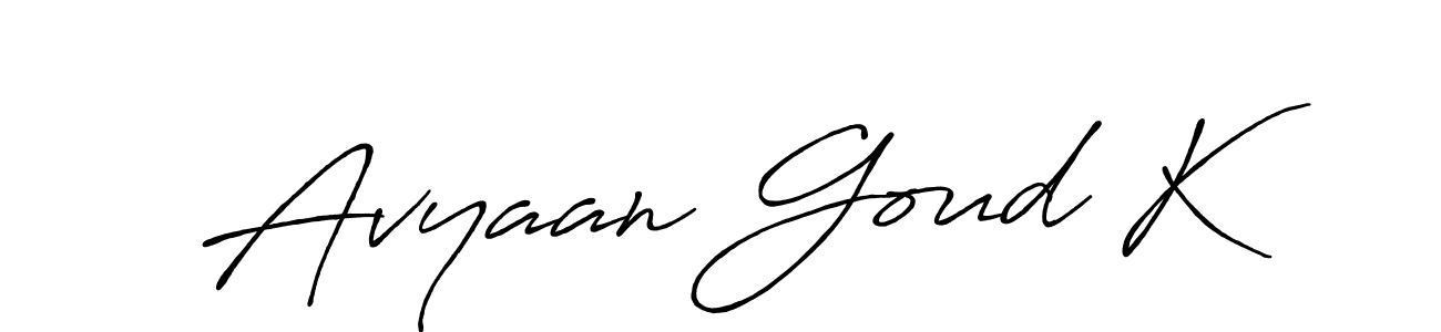 Antro_Vectra_Bolder is a professional signature style that is perfect for those who want to add a touch of class to their signature. It is also a great choice for those who want to make their signature more unique. Get Avyaan Goud K name to fancy signature for free. Avyaan Goud K signature style 7 images and pictures png