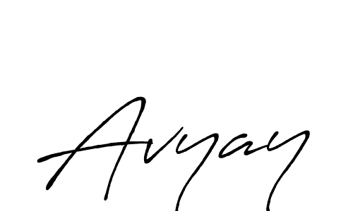 Design your own signature with our free online signature maker. With this signature software, you can create a handwritten (Antro_Vectra_Bolder) signature for name Avyay. Avyay signature style 7 images and pictures png