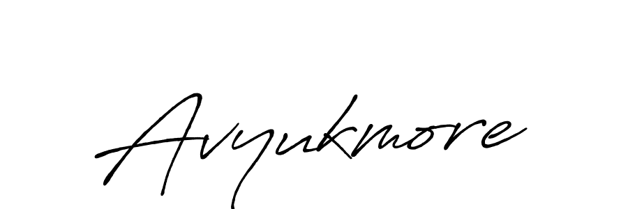 How to make Avyukmore name signature. Use Antro_Vectra_Bolder style for creating short signs online. This is the latest handwritten sign. Avyukmore signature style 7 images and pictures png