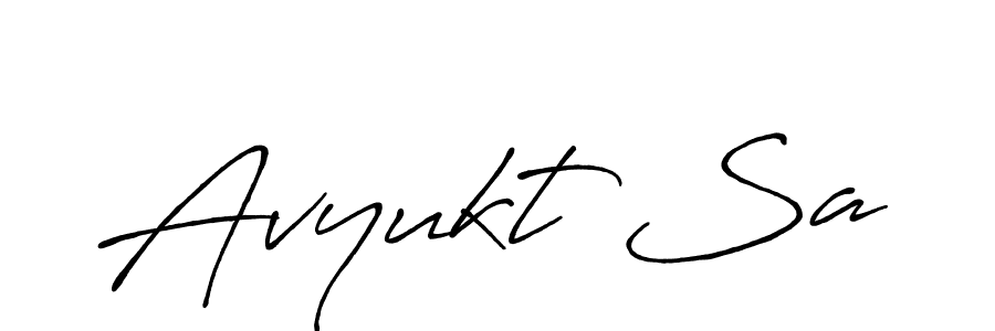 Make a beautiful signature design for name Avyukt Sa. With this signature (Antro_Vectra_Bolder) style, you can create a handwritten signature for free. Avyukt Sa signature style 7 images and pictures png