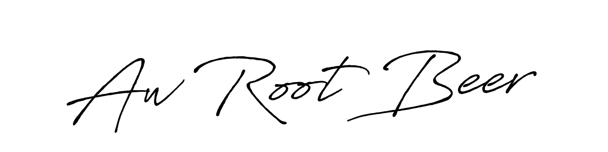 Use a signature maker to create a handwritten signature online. With this signature software, you can design (Antro_Vectra_Bolder) your own signature for name Aw Root Beer. Aw Root Beer signature style 7 images and pictures png