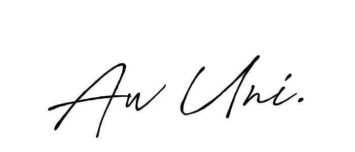 Make a beautiful signature design for name Aw Uni.. Use this online signature maker to create a handwritten signature for free. Aw Uni. signature style 7 images and pictures png