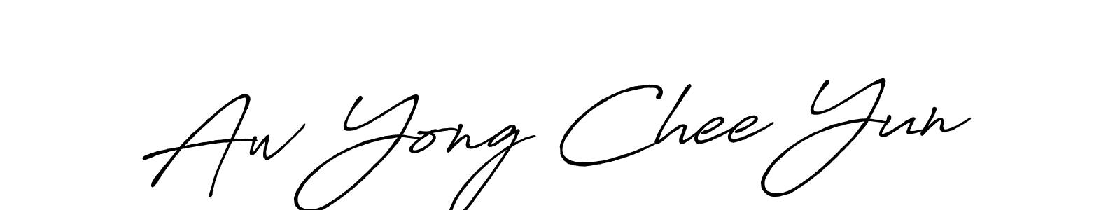 How to make Aw Yong Chee Yun signature? Antro_Vectra_Bolder is a professional autograph style. Create handwritten signature for Aw Yong Chee Yun name. Aw Yong Chee Yun signature style 7 images and pictures png