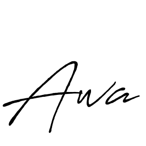 It looks lik you need a new signature style for name Awa. Design unique handwritten (Antro_Vectra_Bolder) signature with our free signature maker in just a few clicks. Awa signature style 7 images and pictures png
