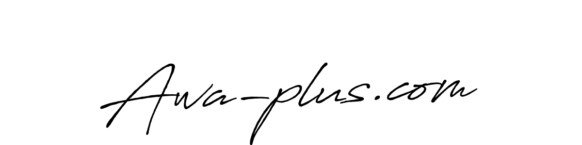 Use a signature maker to create a handwritten signature online. With this signature software, you can design (Antro_Vectra_Bolder) your own signature for name Awa-plus.com. Awa-plus.com signature style 7 images and pictures png