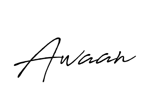 How to make Awaan name signature. Use Antro_Vectra_Bolder style for creating short signs online. This is the latest handwritten sign. Awaan signature style 7 images and pictures png