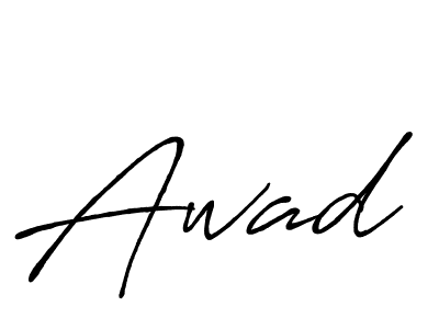 Use a signature maker to create a handwritten signature online. With this signature software, you can design (Antro_Vectra_Bolder) your own signature for name Awad. Awad signature style 7 images and pictures png