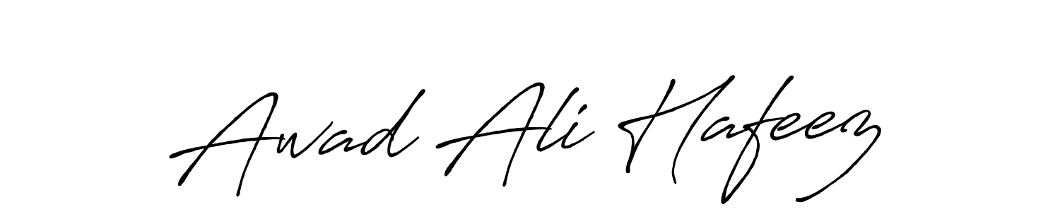 Make a beautiful signature design for name Awad Ali Hafeez. With this signature (Antro_Vectra_Bolder) style, you can create a handwritten signature for free. Awad Ali Hafeez signature style 7 images and pictures png