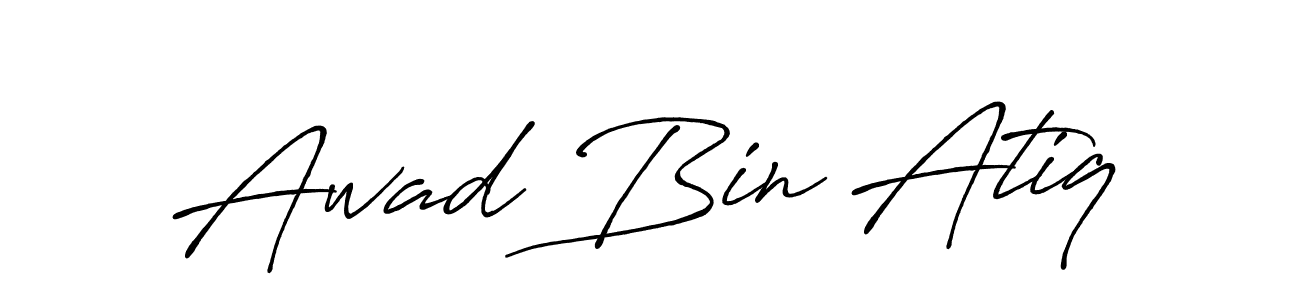 Similarly Antro_Vectra_Bolder is the best handwritten signature design. Signature creator online .You can use it as an online autograph creator for name Awad Bin Atiq. Awad Bin Atiq signature style 7 images and pictures png