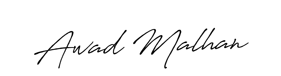 Awad Malhan stylish signature style. Best Handwritten Sign (Antro_Vectra_Bolder) for my name. Handwritten Signature Collection Ideas for my name Awad Malhan. Awad Malhan signature style 7 images and pictures png