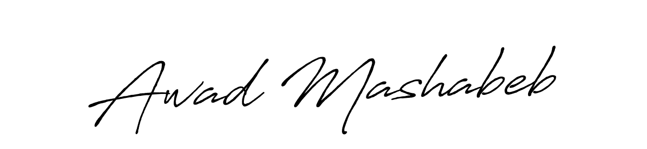 It looks lik you need a new signature style for name Awad Mashabeb. Design unique handwritten (Antro_Vectra_Bolder) signature with our free signature maker in just a few clicks. Awad Mashabeb signature style 7 images and pictures png