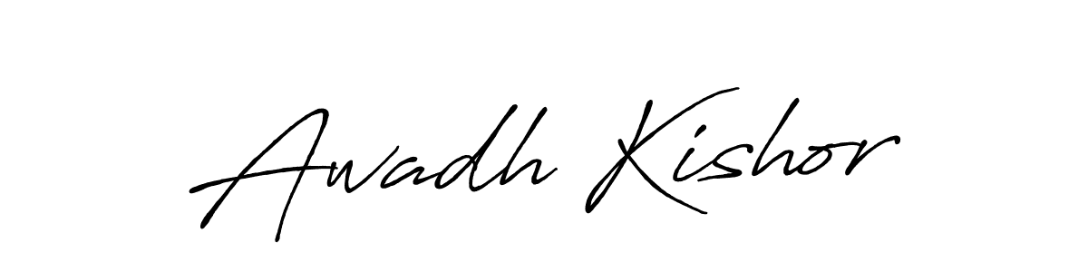 You should practise on your own different ways (Antro_Vectra_Bolder) to write your name (Awadh Kishor) in signature. don't let someone else do it for you. Awadh Kishor signature style 7 images and pictures png