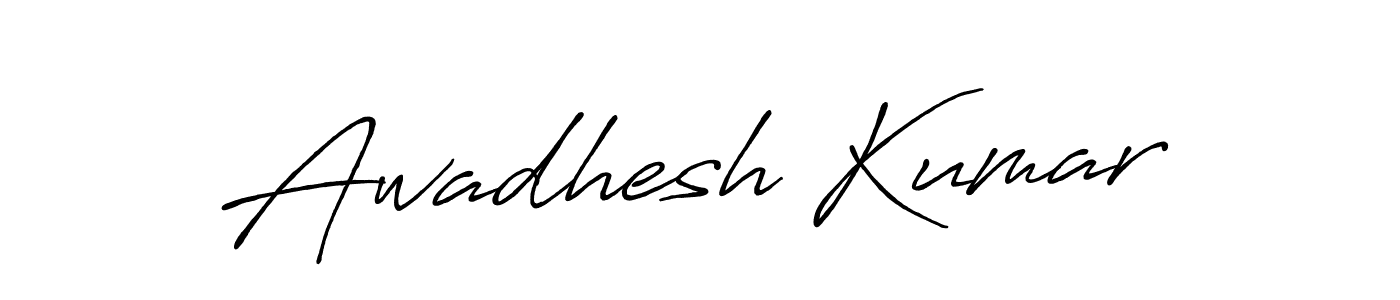 Design your own signature with our free online signature maker. With this signature software, you can create a handwritten (Antro_Vectra_Bolder) signature for name Awadhesh Kumar. Awadhesh Kumar signature style 7 images and pictures png