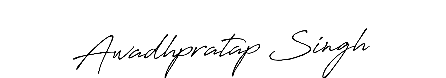 Design your own signature with our free online signature maker. With this signature software, you can create a handwritten (Antro_Vectra_Bolder) signature for name Awadhpratap Singh. Awadhpratap Singh signature style 7 images and pictures png