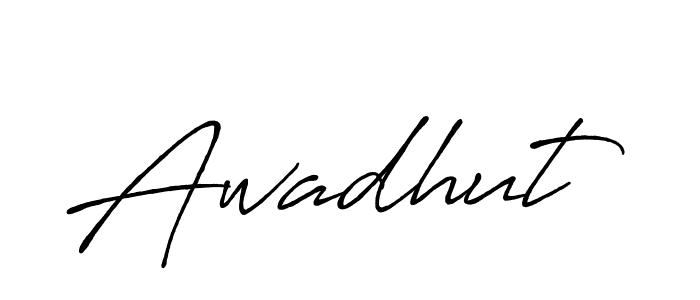 How to make Awadhut signature? Antro_Vectra_Bolder is a professional autograph style. Create handwritten signature for Awadhut name. Awadhut signature style 7 images and pictures png