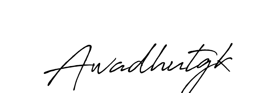 How to make Awadhutgk name signature. Use Antro_Vectra_Bolder style for creating short signs online. This is the latest handwritten sign. Awadhutgk signature style 7 images and pictures png