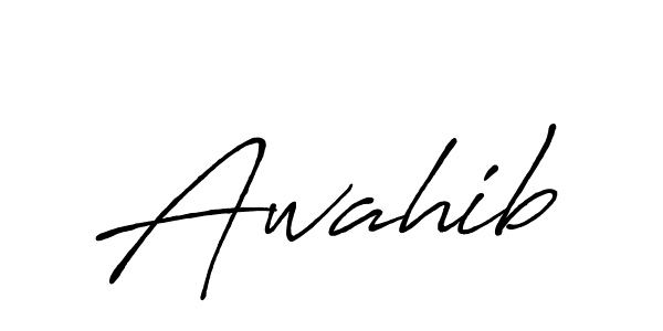 Design your own signature with our free online signature maker. With this signature software, you can create a handwritten (Antro_Vectra_Bolder) signature for name Awahib. Awahib signature style 7 images and pictures png