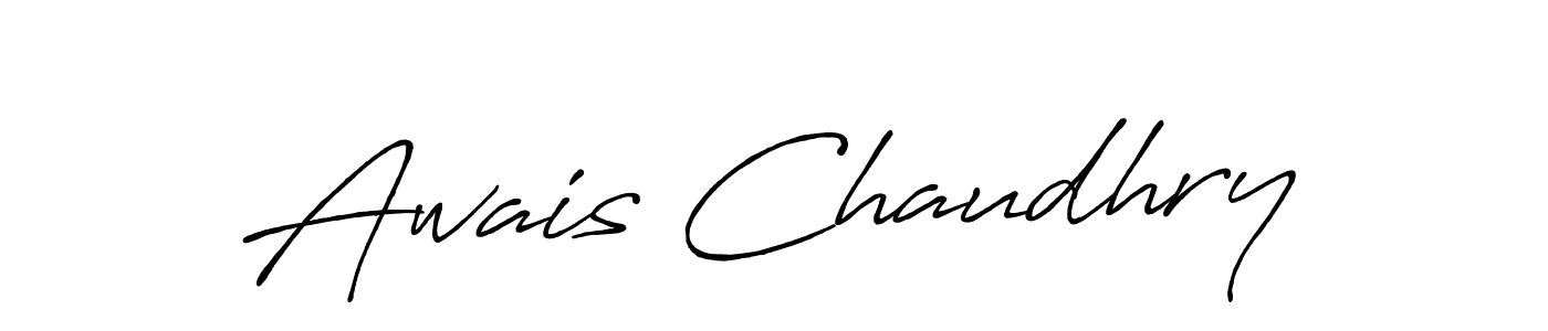 Make a beautiful signature design for name Awais Chaudhry. With this signature (Antro_Vectra_Bolder) style, you can create a handwritten signature for free. Awais Chaudhry signature style 7 images and pictures png