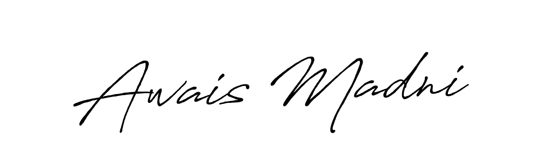 Use a signature maker to create a handwritten signature online. With this signature software, you can design (Antro_Vectra_Bolder) your own signature for name Awais Madni. Awais Madni signature style 7 images and pictures png