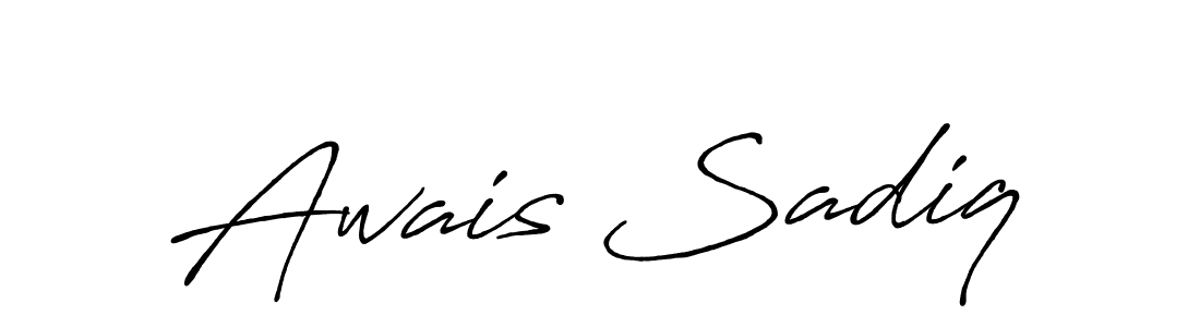 Awais Sadiq stylish signature style. Best Handwritten Sign (Antro_Vectra_Bolder) for my name. Handwritten Signature Collection Ideas for my name Awais Sadiq. Awais Sadiq signature style 7 images and pictures png