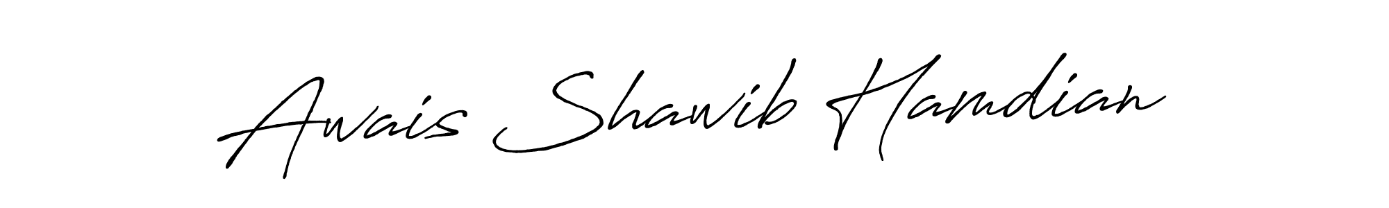Also You can easily find your signature by using the search form. We will create Awais Shawib Hamdian name handwritten signature images for you free of cost using Antro_Vectra_Bolder sign style. Awais Shawib Hamdian signature style 7 images and pictures png